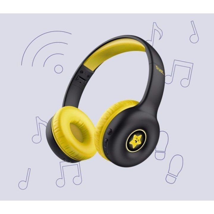 Bluetooth ausinės vaikams Trust Nouna, juodos