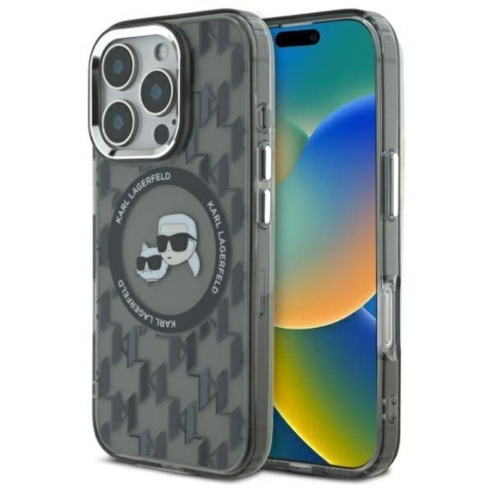 Dėklas iPhone 16 Pro Karl Lagerfeld juodas