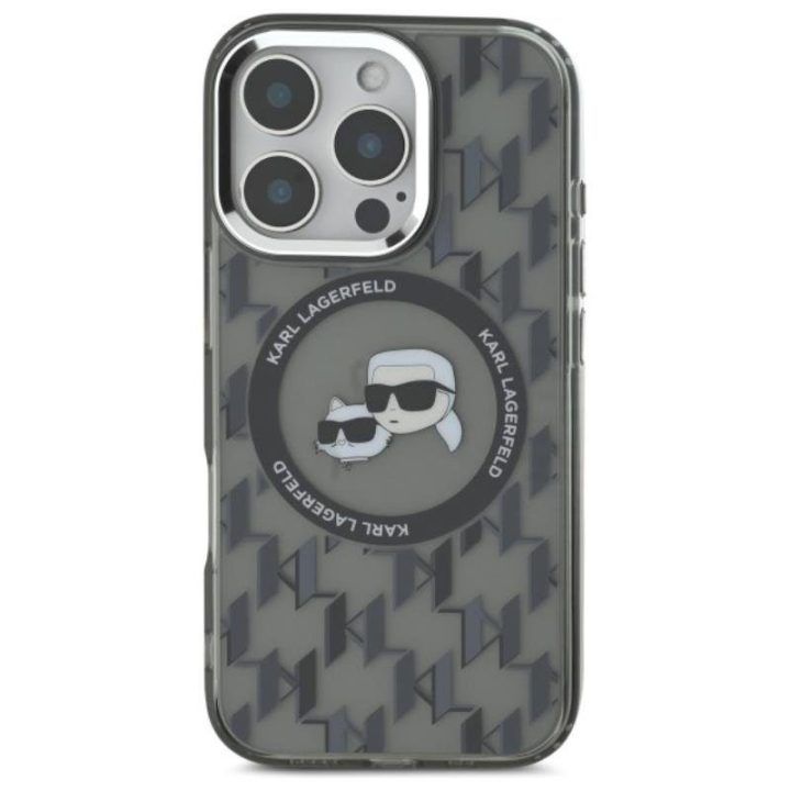 Dėklas iPhone 16 Pro Karl Lagerfeld juodas