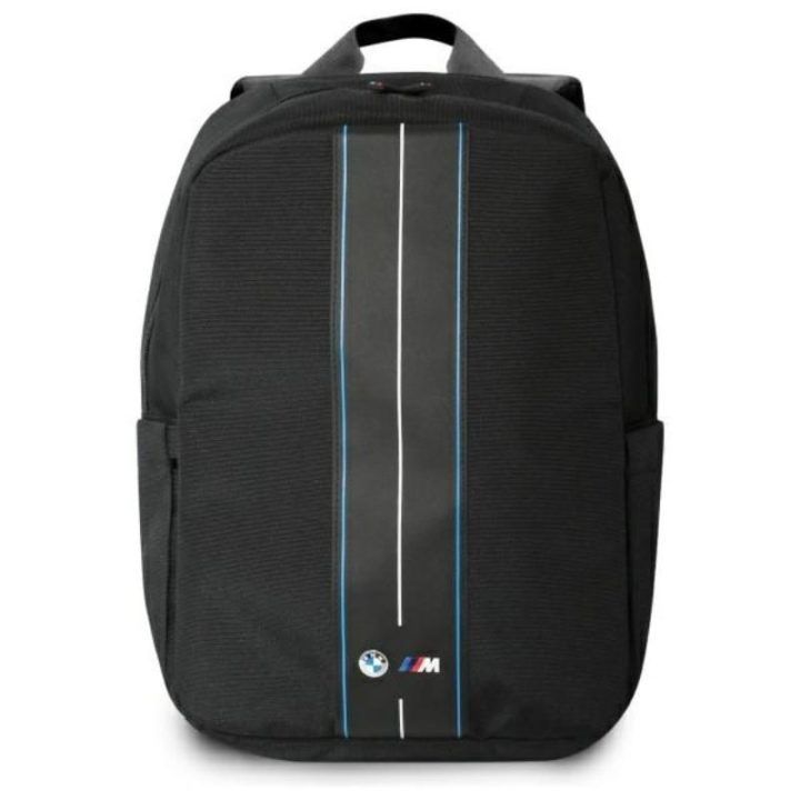Kuprinė nešiojamam kompiuteriui BMW Nylon Blue Stripe 16", juoda