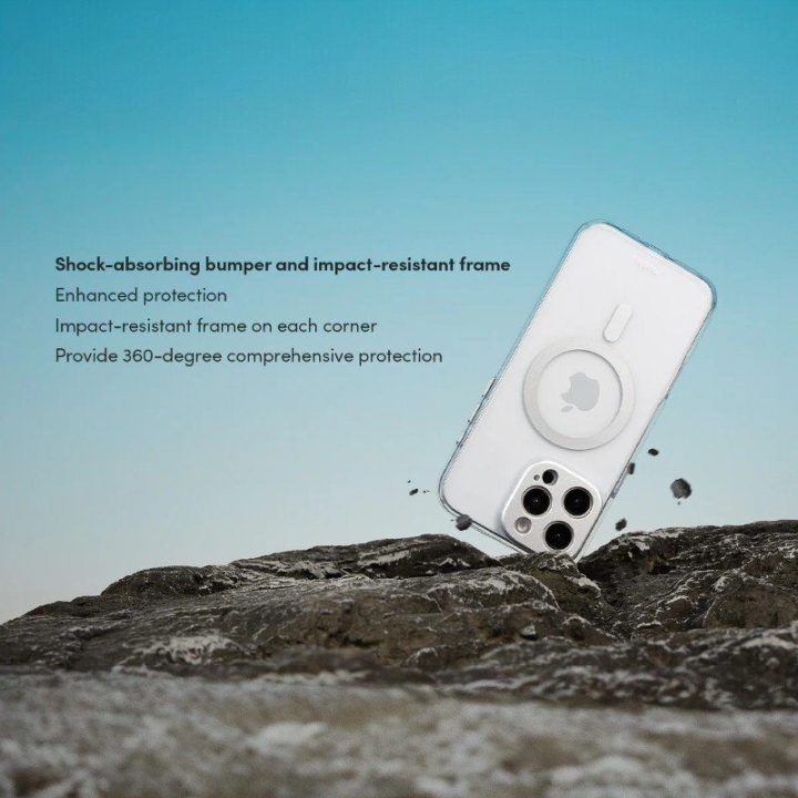 Moshi iGlaze MagSafe dėklas iPhone 16 Pro Max, sidabro spalvos