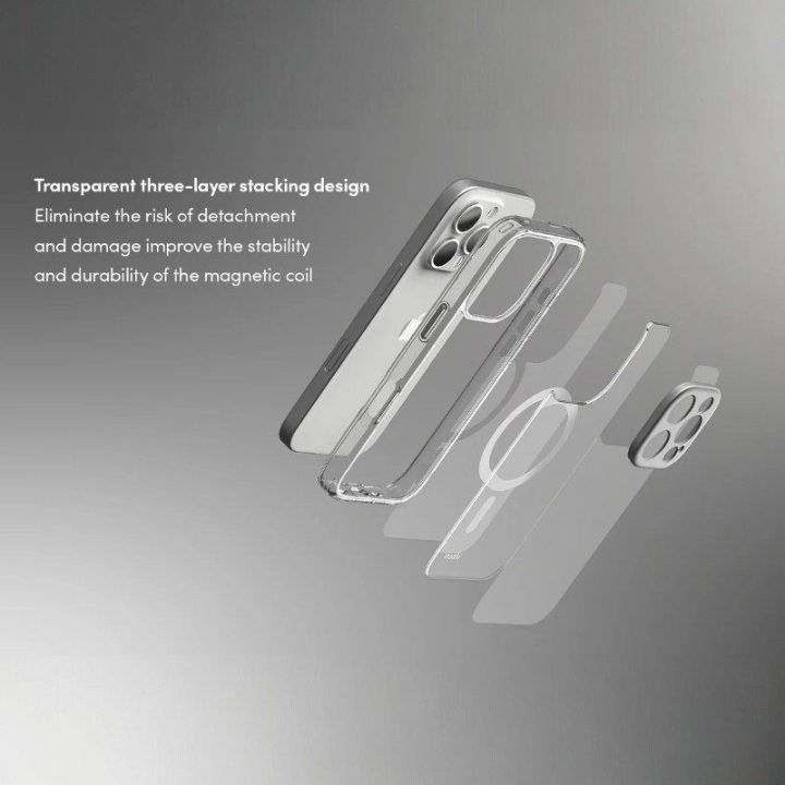 Moshi iGlaze MagSafe dėklas iPhone 16 Pro Max, sidabro spalvos