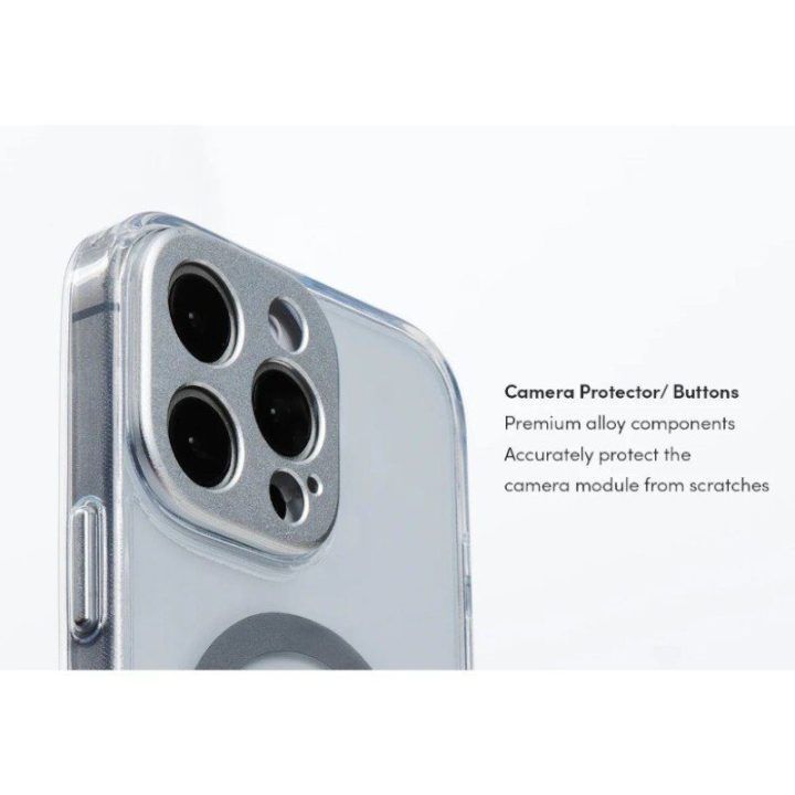 Moshi iGlaze MagSafe dėklas iPhone 16 Pro Max, sidabro spalvos