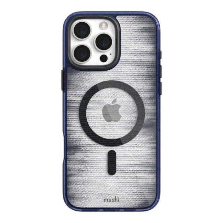 Moshi iGlaze MagSafe dėklas iPhone 16 Pro, Dusk Indigo
