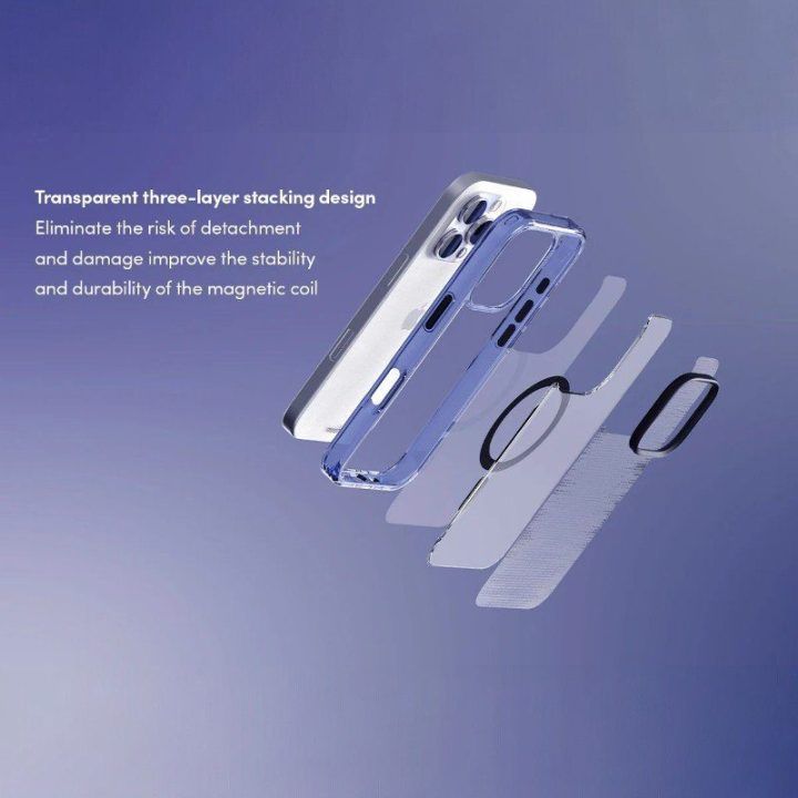 Moshi iGlaze MagSafe dėklas iPhone 16 Pro, Dusk Indigo