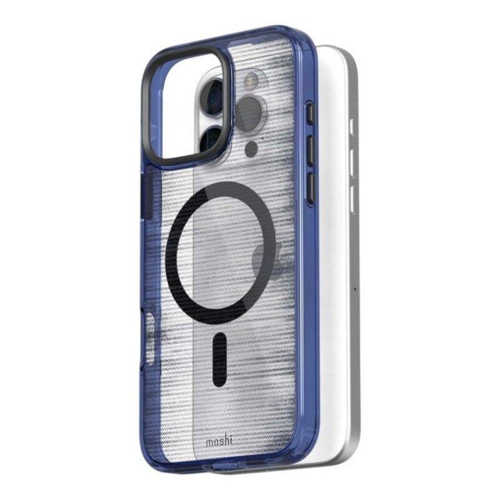 Moshi iGlaze MagSafe dėklas iPhone 16 Pro, Dusk Indigo