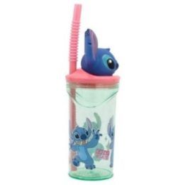Vaikiška gertuvė su šiaudeliu Disney Stitch, 360 ml