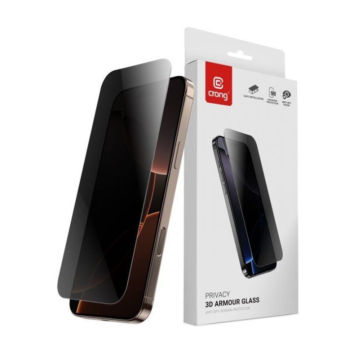 Grūdintas privatumo apsauginis stiklas iPhone 17 Pro Max / 16 Pro Max