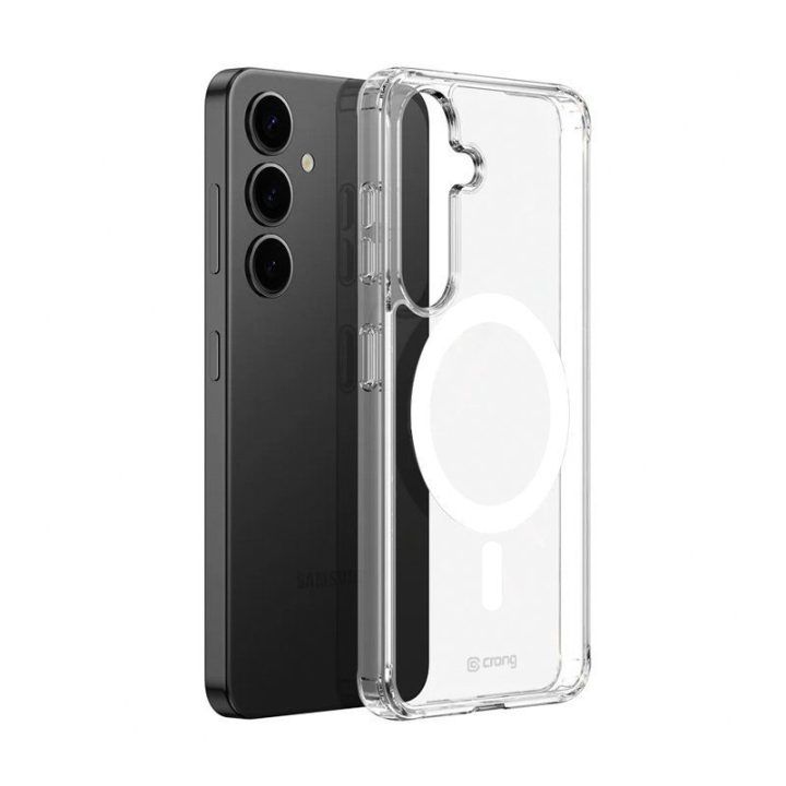 Dėklas Samsung Galaxy S25, permatomas Crong Crystal Shield Magnetic