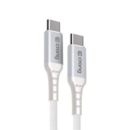 USB-C laidas Crong Armor Link 60 W, 25 cm, baltas