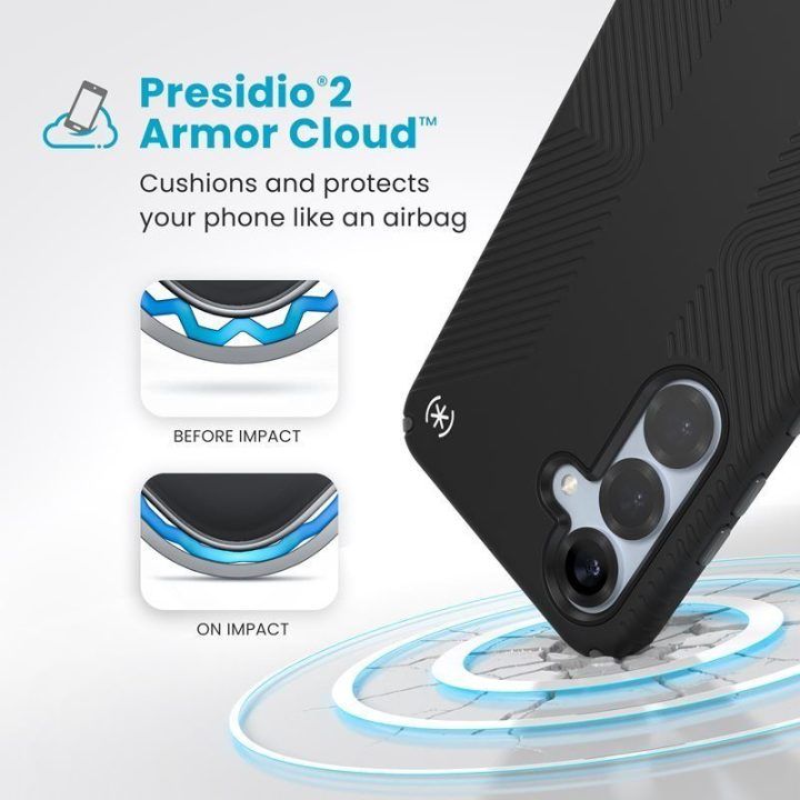 Dėklas Samsung Galaxy S25+ / S24+ Speck Presidio2 Grip Magnet, juodas