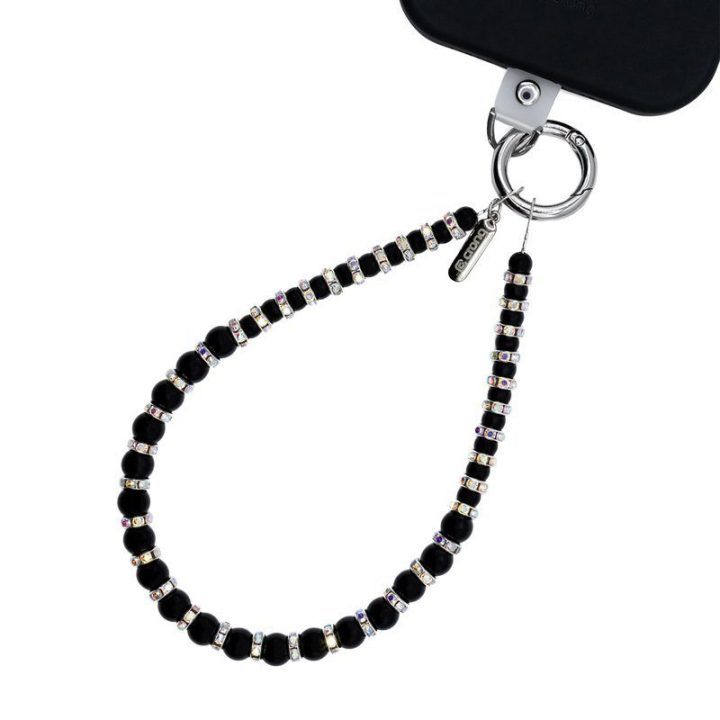 Telefono pakabukas Midnight Beads, sidabro spalvos