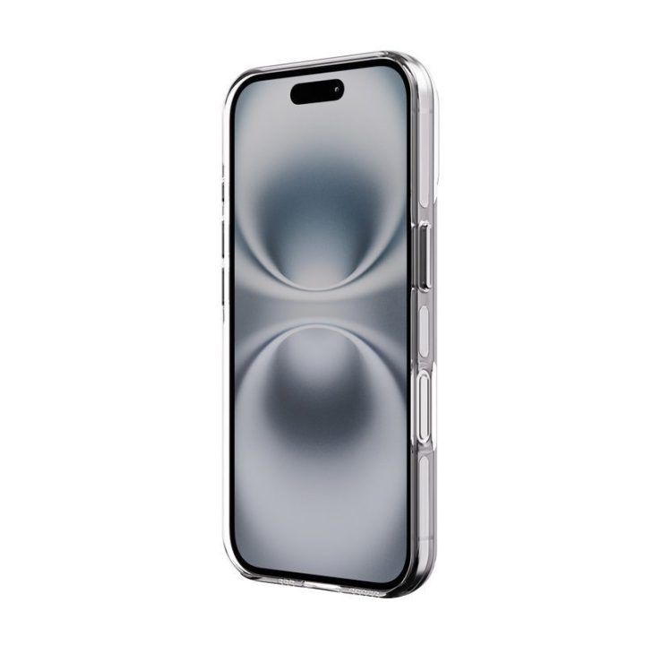 Permatomas polikarbonatinis dėklas iPhone 16 Crong Clear MAG Pro