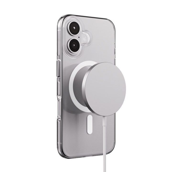 Permatomas polikarbonatinis dėklas iPhone 16 Crong Clear MAG Pro