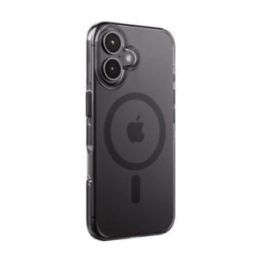 Dėklas iPhone 16, juodas Crong Clear MAG Pro