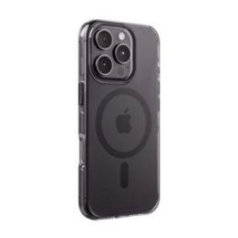 Dėklas iPhone 16 Pro, juodas, Crong Clear MAG Pro