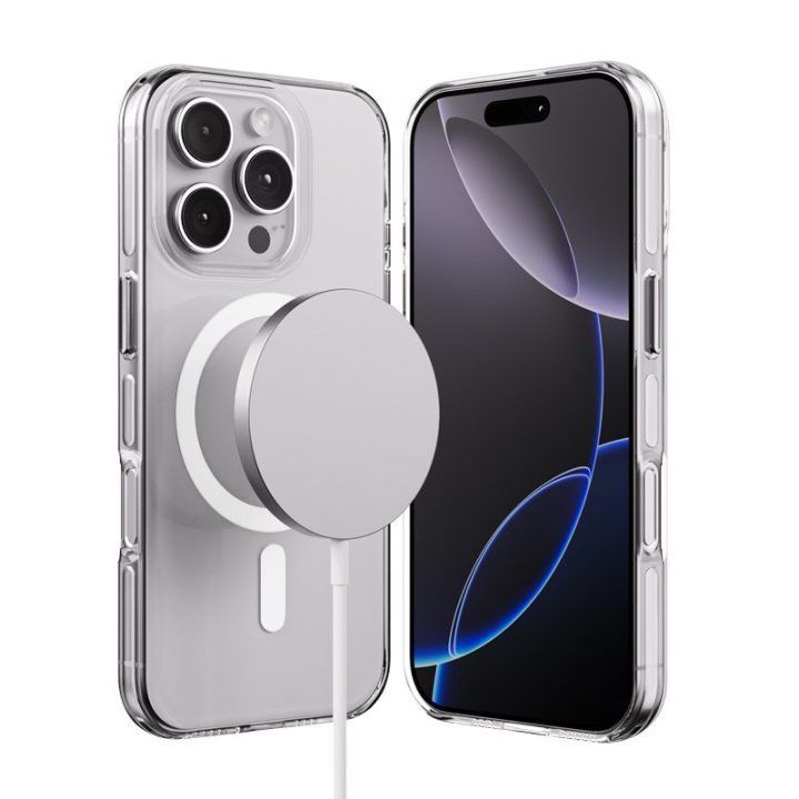 Permatomas dėklas iPhone 16 Pro Max Crong Clear MAG Pro