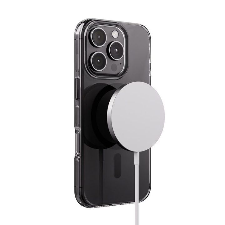 Dėklas iPhone 16 Pro Max, juodas, Crong Clear MAG Pro