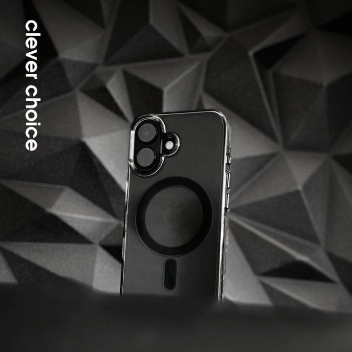 Dėklas iPhone 16 Pro Max, juodas, Crong Clear MAG Pro