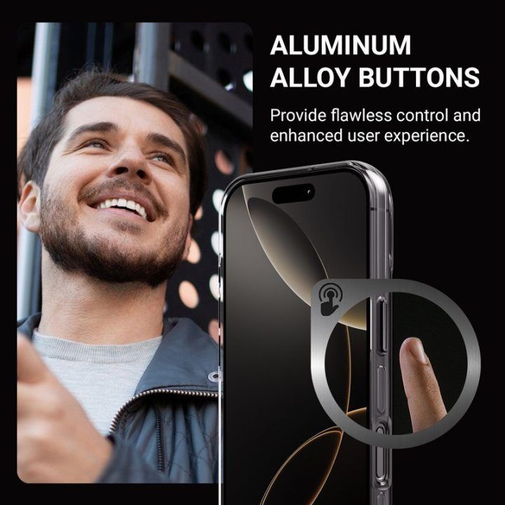 Dėklas iPhone 16 Pro Max, juodas, Crong Clear MAG Pro