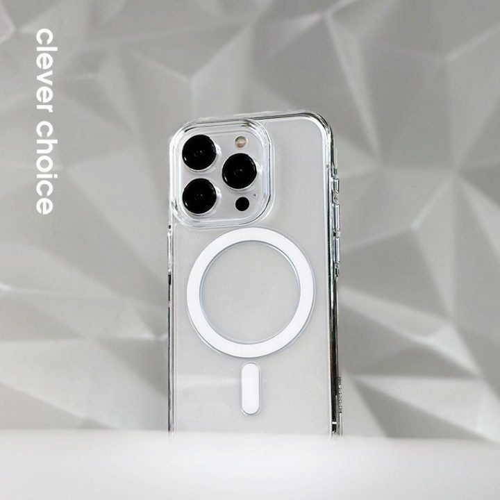 Permatomas dėklas iPhone 15 Pro, Crong Clear MAG Pro