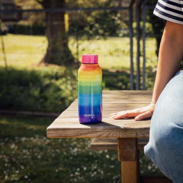 Nerūdijančio plieno gertuvė Quokka Solid 510 ml, vaivorykštinė