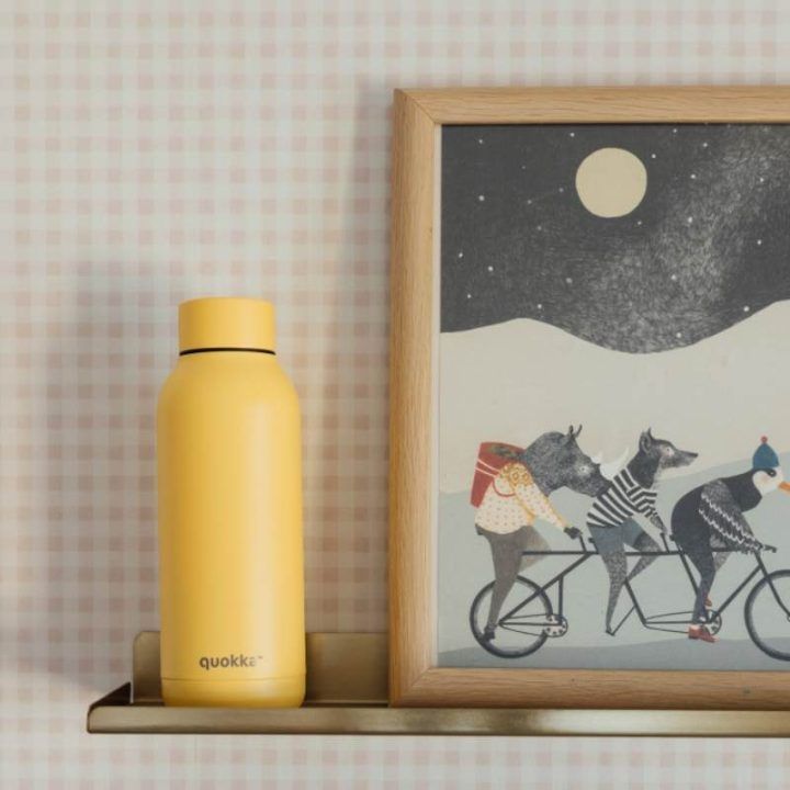 Nerūdijančio plieno gertuvė Quokka Solid 510 ml, šviesiai geltona