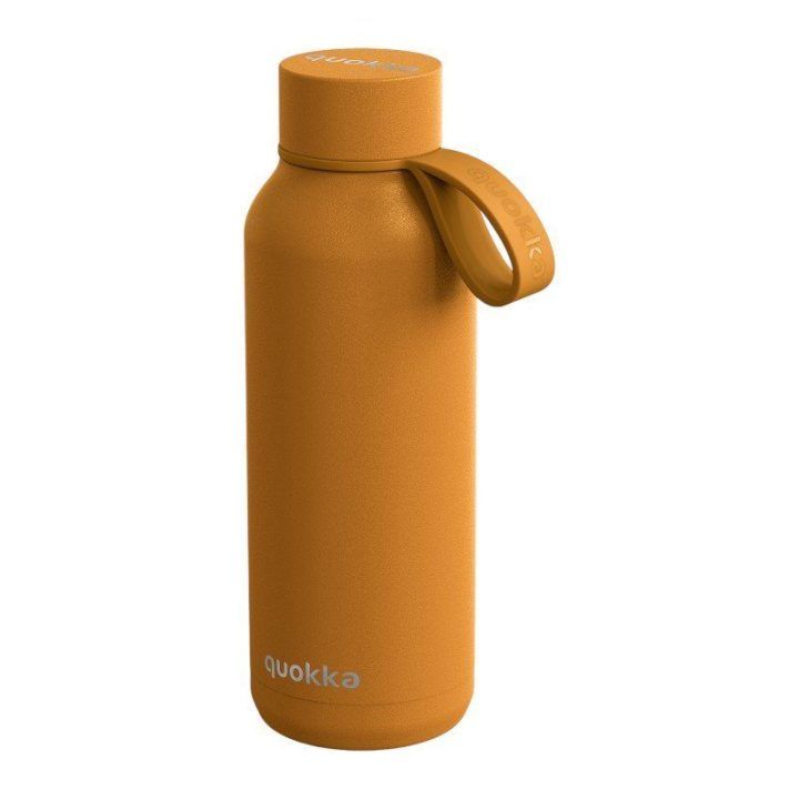 Nerūdijančio plieno gertuvė Quokka Solid With Strap 510 ml, garstyčių