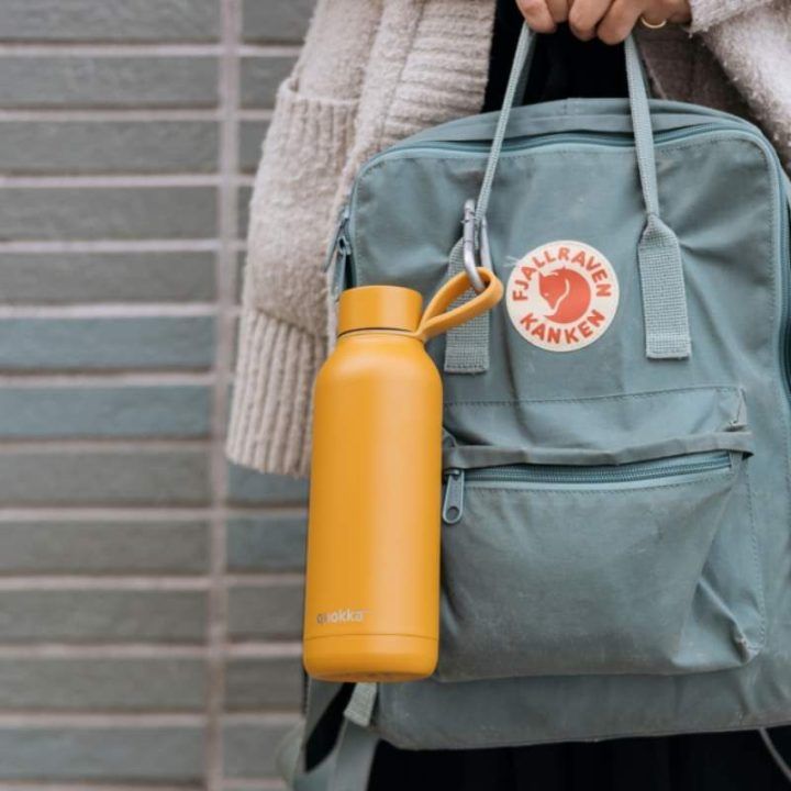 Nerūdijančio plieno gertuvė Quokka Solid With Strap 510 ml, garstyčių