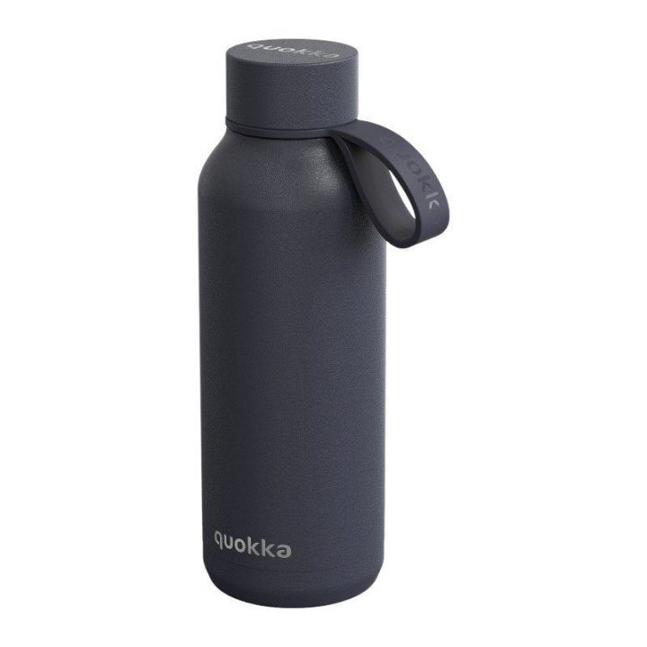 Nerūdijančio plieno gertuvė Quokka Solid With Strap, 510 ml, Slate