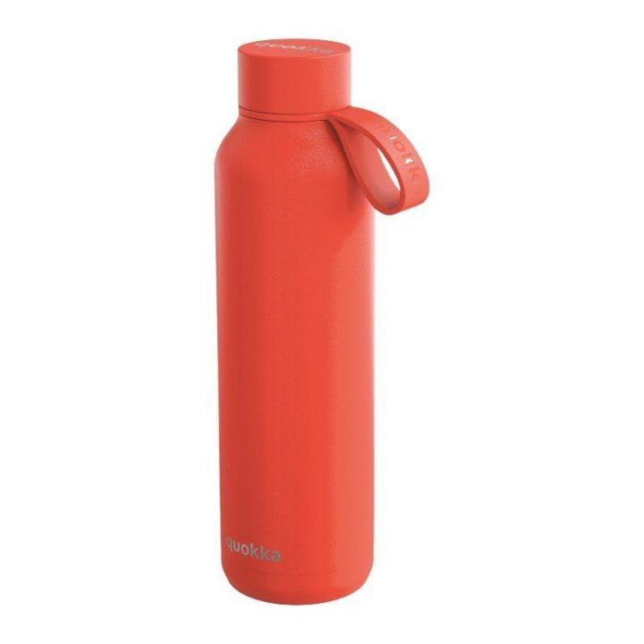 Nerūdijančio plieno gertuvė 630 ml Quokka Solid su dirželiu, oranžinė