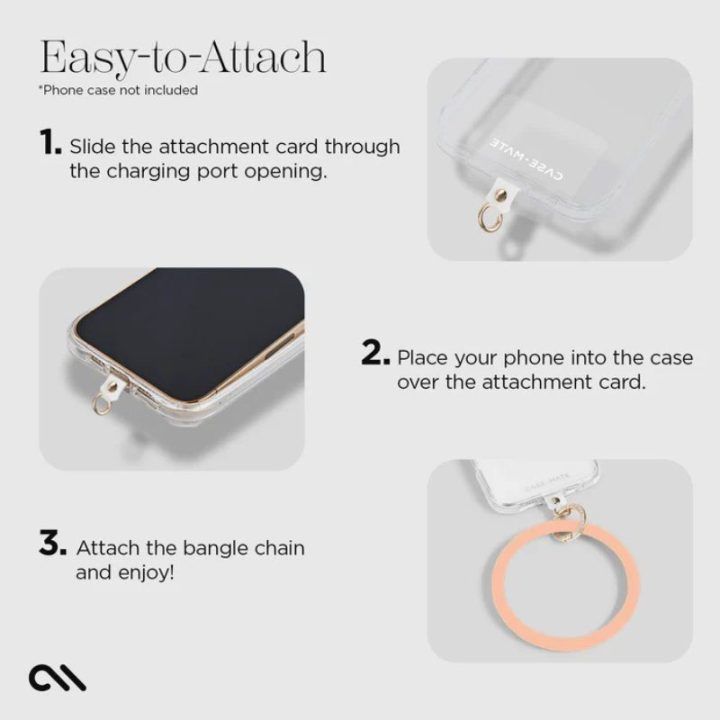 Telefono laikiklis Case-Mate Phone Bangle, persikinis