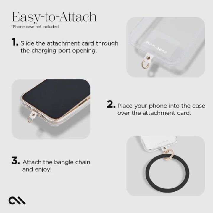 Case-Mate Phone Bangle telefono dirželis juodas