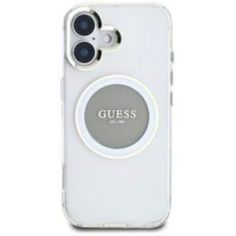 Dėklas iPhone 16 Guess, pilkas, TPU ir PC