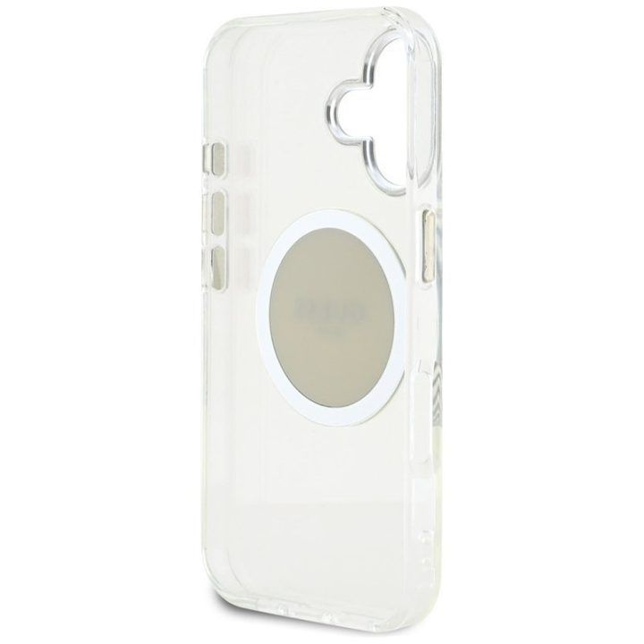 Dėklas iPhone 16 Guess, pilkas, TPU ir PC