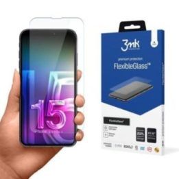 3mk FlexibleGlass hibridinis apsauginis stiklas iPhone 15