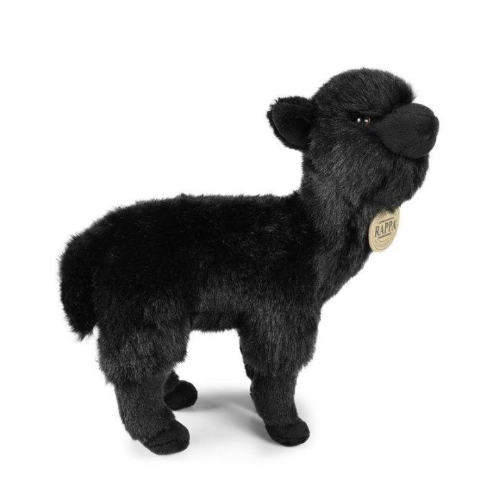 Juoda pliušinė lamos figūrėlė Rappa, 23 cm