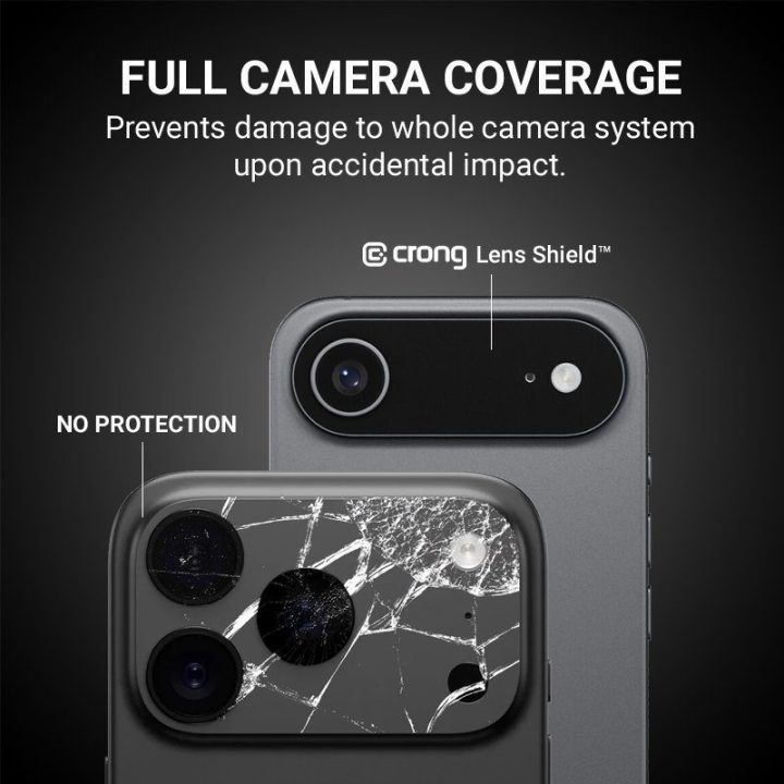 Apsauginis stiklas kamerai Crong Lens Shield iPhone 17