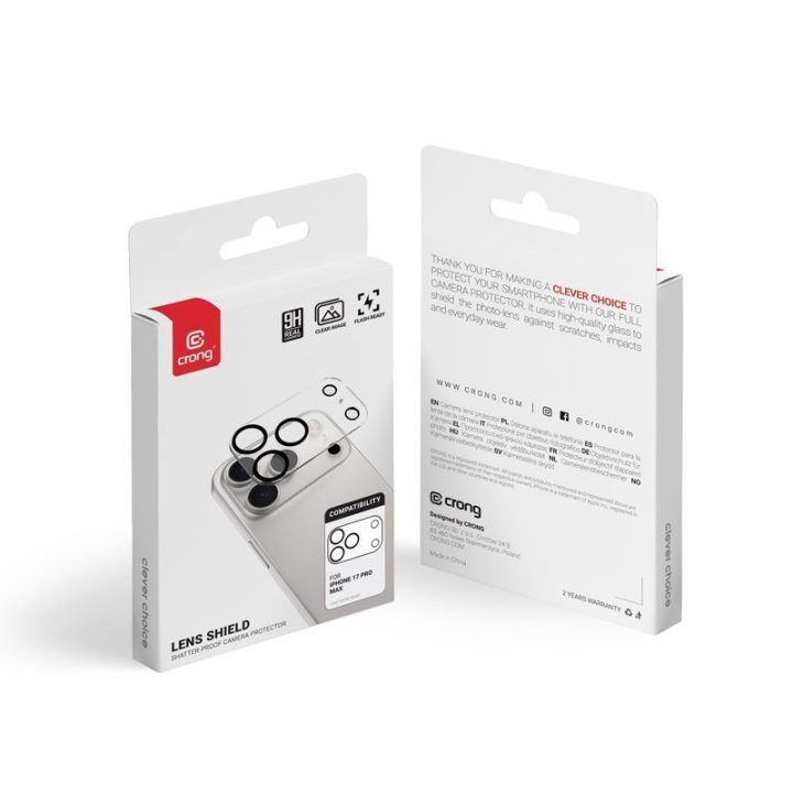 Apsauginis stiklas kamerai iPhone 17 Pro Max, Crong Lens Shield