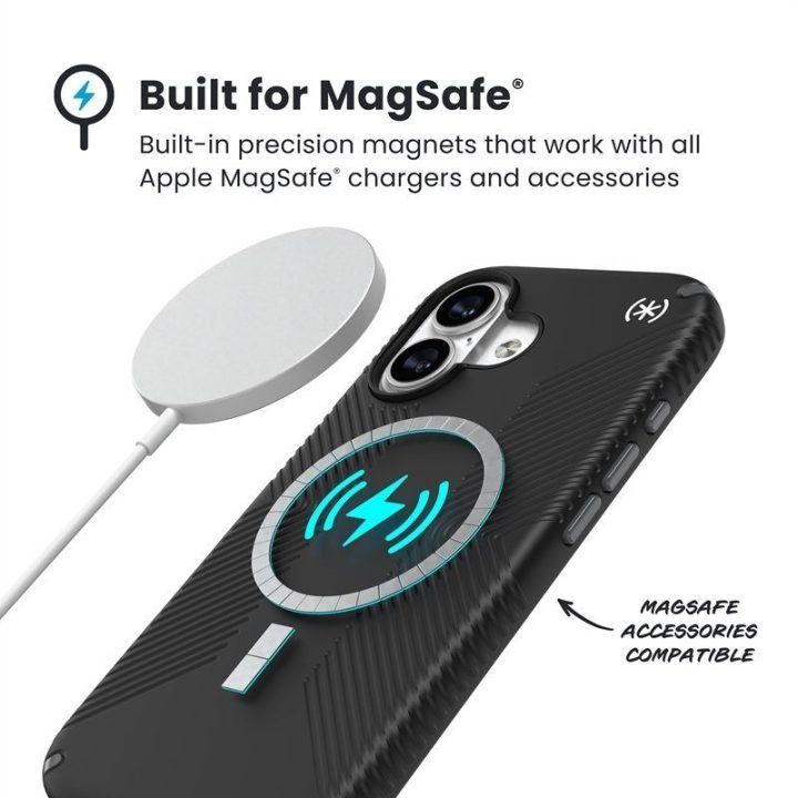 Dėklas iPhone 17, juodas Speck Presidio2 Grip MagSafe