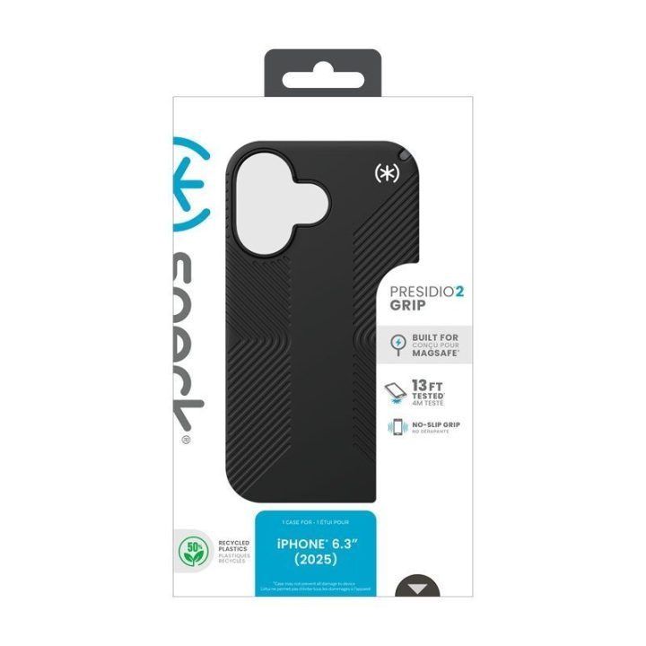Dėklas iPhone 17, juodas Speck Presidio2 Grip MagSafe
