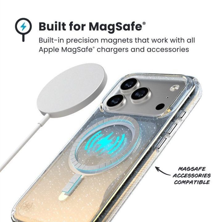 Dėklas Speck Presidio Lux MagSafe iPhone 17 Pro, sidabro spalvos