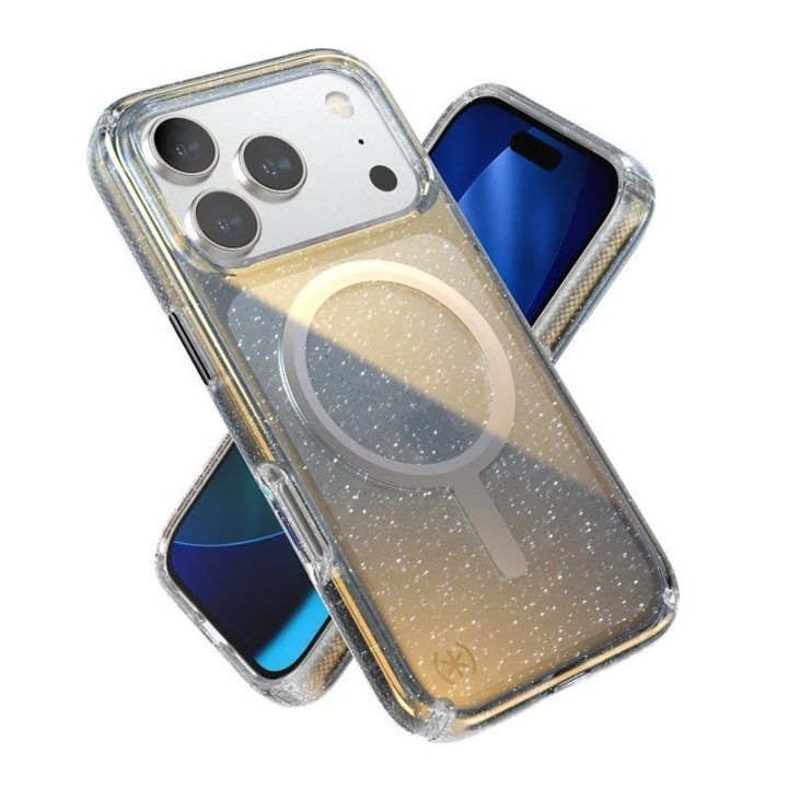 Dėklas Speck Presidio Lux MagSafe iPhone 17 Pro, sidabro spalvos