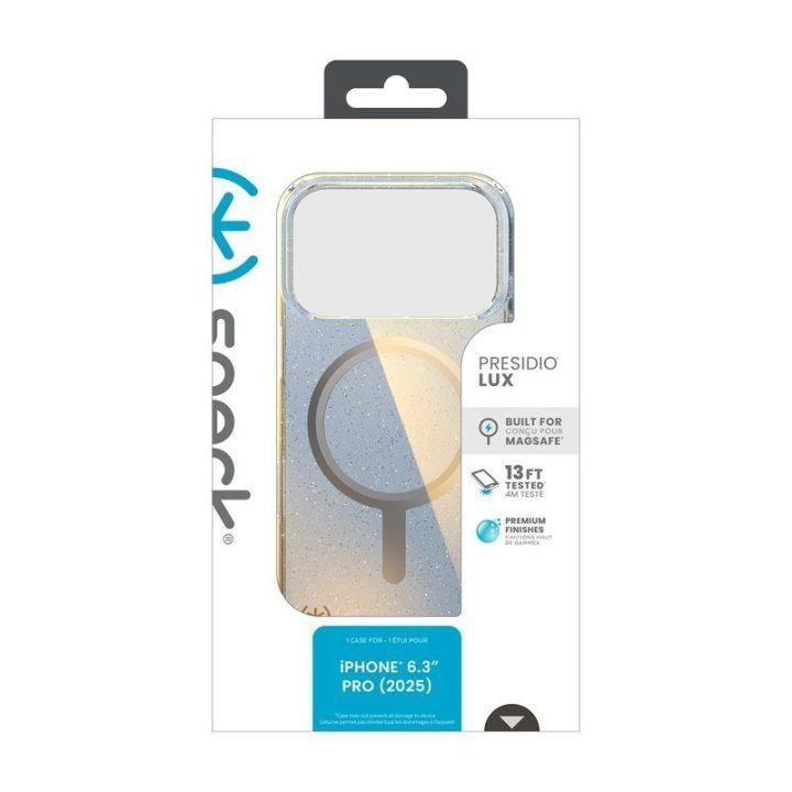 Dėklas Speck Presidio Lux MagSafe iPhone 17 Pro, sidabro spalvos