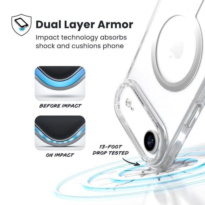 Permatomas dėklas Speck Presidio Perfect Clear MagSafe iPhone Air