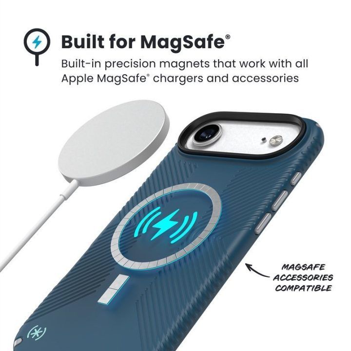 Dėklas iPhone Air Speck Presidio2 Grip MagSafe, mėlynas