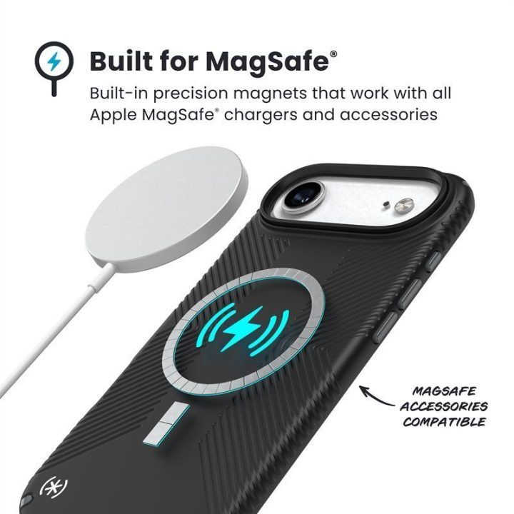 Dėklas iPhone Air Speck Presidio2 Grip MagSafe, juodas