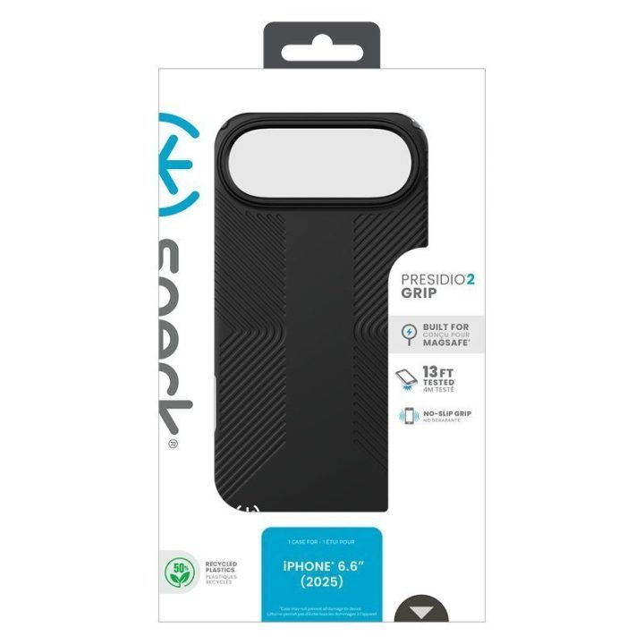 Dėklas iPhone Air Speck Presidio2 Grip MagSafe, juodas