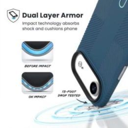 Dėklas iPhone Air Speck Presidio2 Grip ClickLock MagSafe, mėlynas