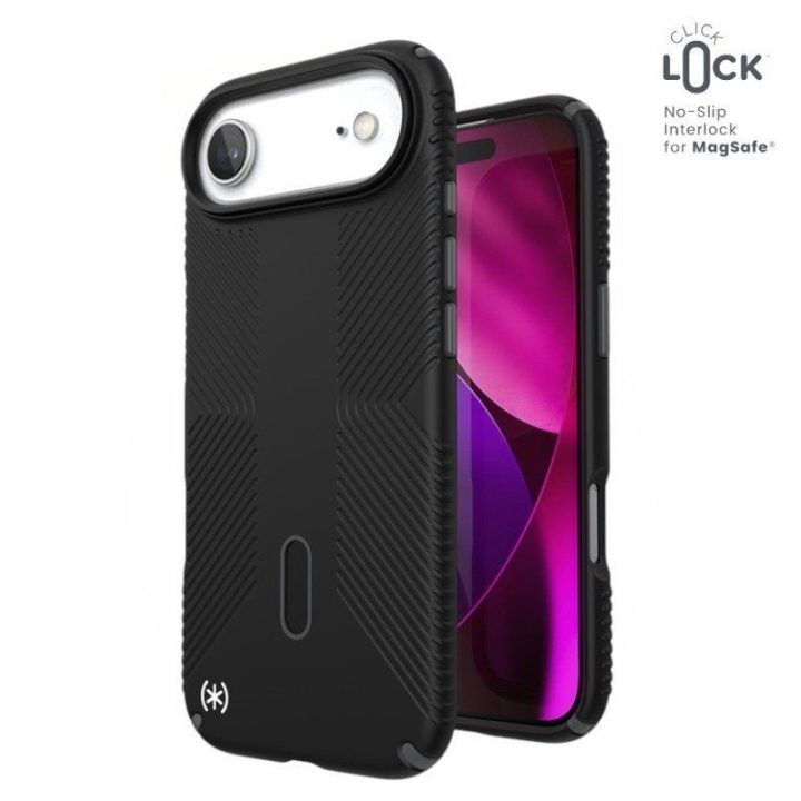 Dėklas iPhone Air Speck Presidio2 Grip ClickLock su MagSafe, juodas